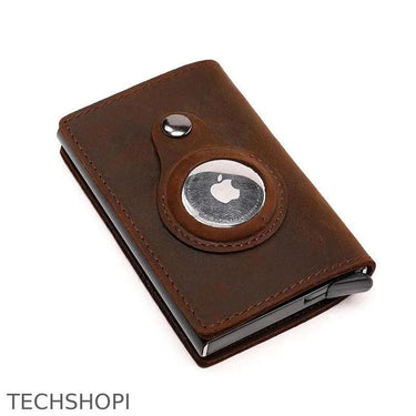 Apple Airtag Wallet and Card Holder Genuine leather with RFID Technology - TechShopi
